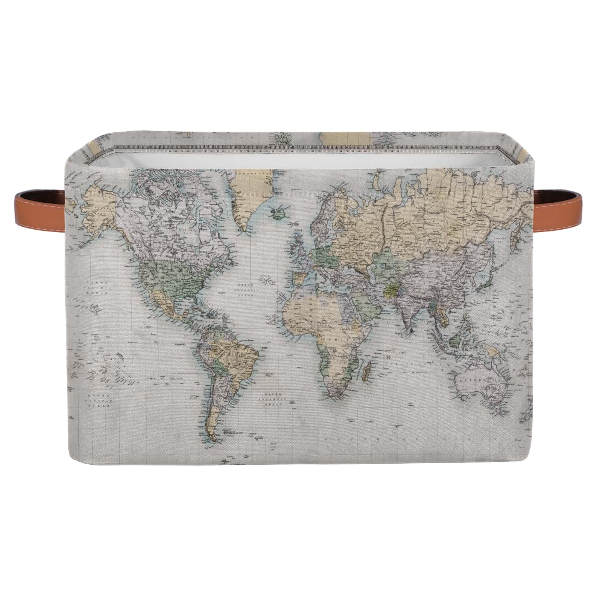 Amazon.com: Vintage World Map Storage Basket Collapsible Laundry
